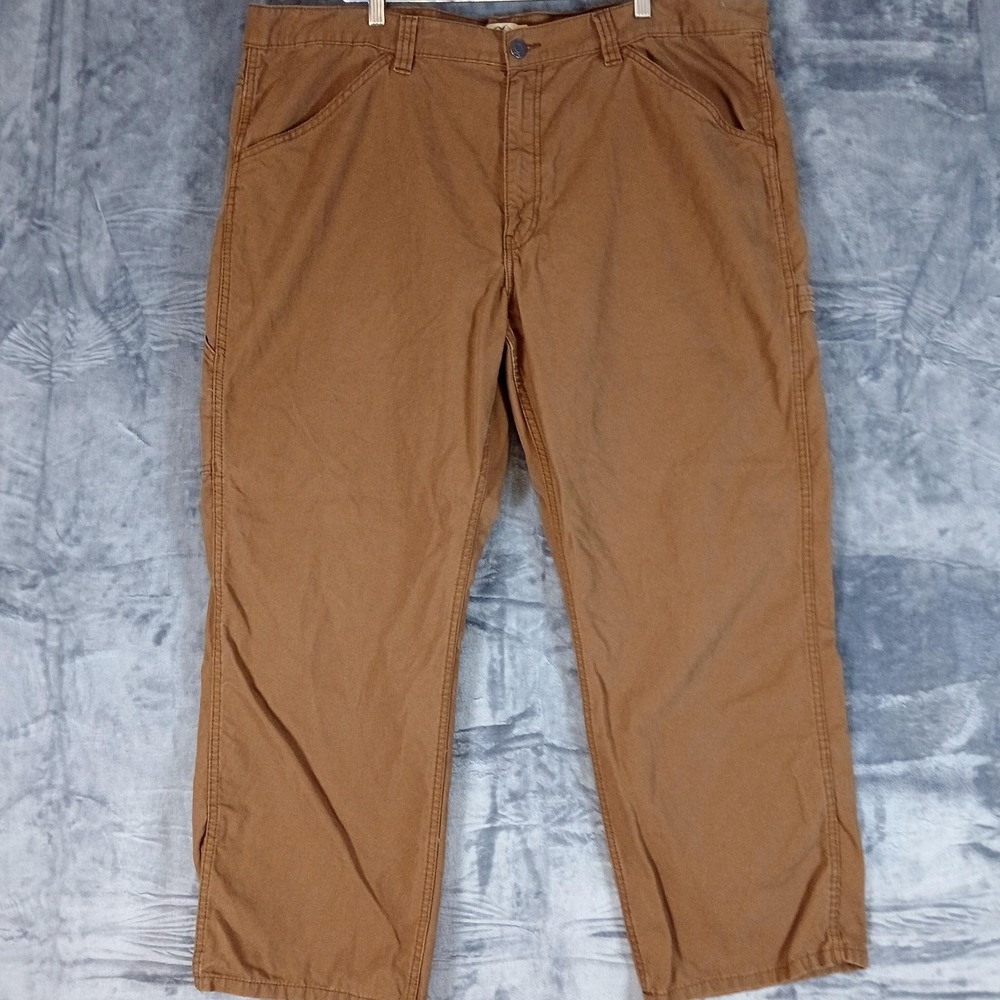 Blue Mountain Pants Mens 44x30 Brown Carpenter Workwear 100% Cotton Utility - Picture 1 of 8